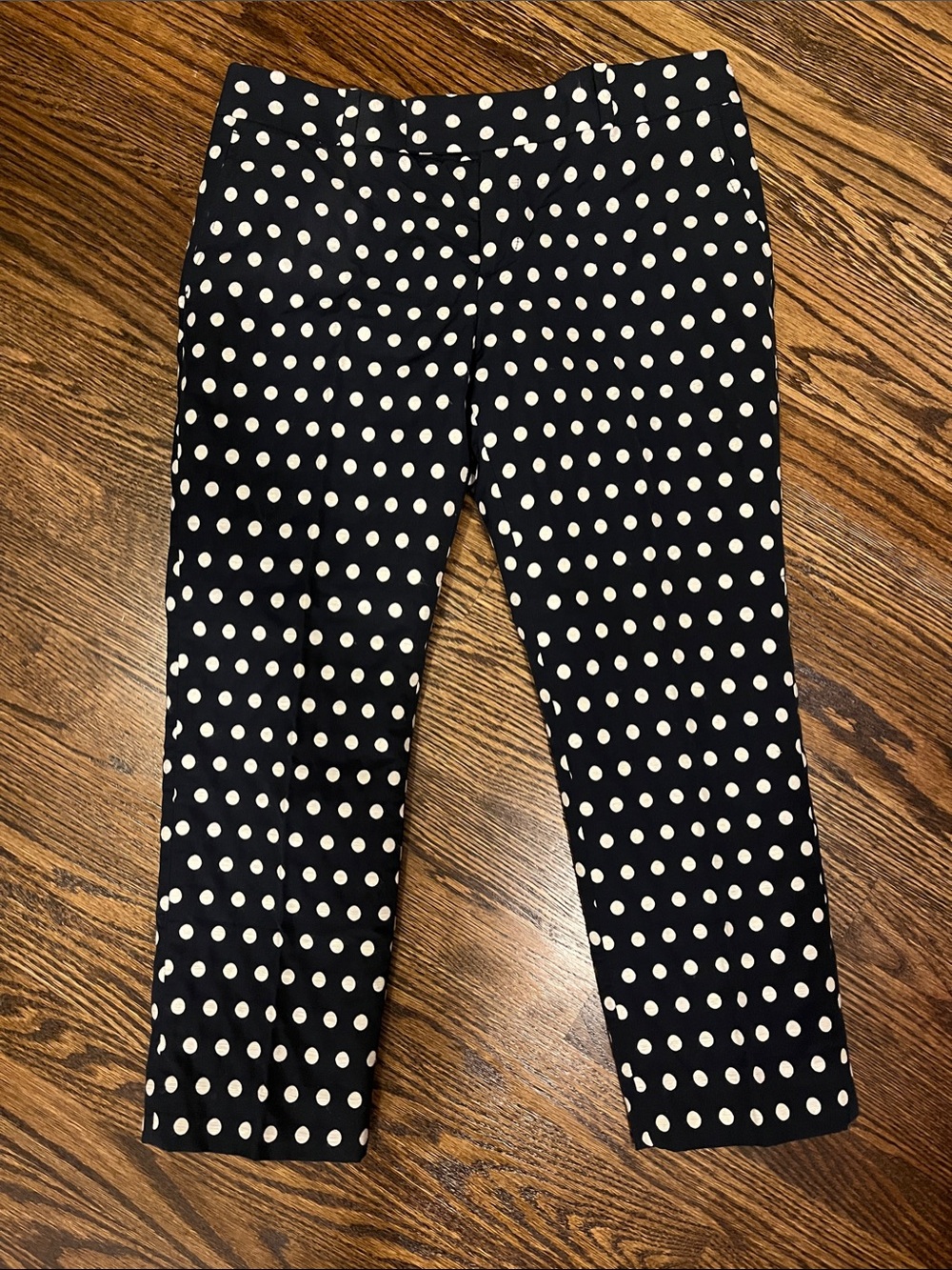 Banana Republic Navy & White Polka Dot Pants